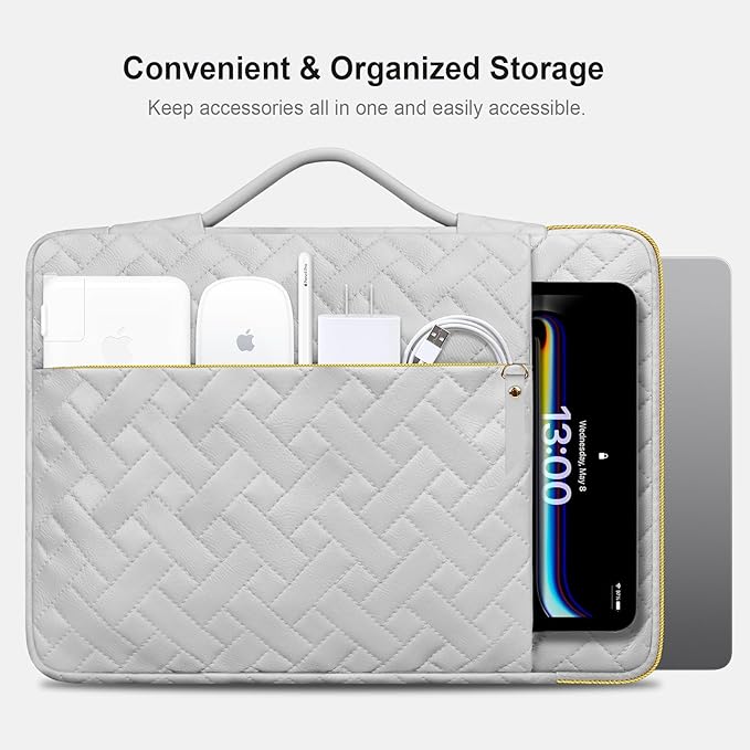 Lacdo 360° Protective Laptop Sleeve Case for 14 inch New MacBook Pro M5 Pro/Max A3426 A3427 (2026), M5/M4/M3/M2/M1 A3434 A3112 A3401 A3185 A2918, 13.8 inch Surface Laptop Computer Bag, Space Gray