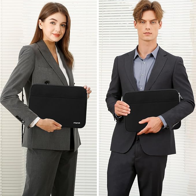 MOSISO Laptop Case 13-14 inch, 13.3 inch Laptop Sleeve Bag Compatible with MacBook Air 13 13.6/Pro/Neo 13/Pro 14, HP Dell ASUS Lenovo,Neoprene Carrying Case with Horizontal Pocket, Black