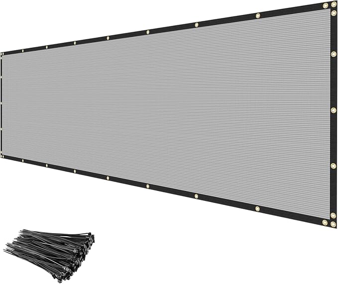 Privacy Fence Screen 6' x 232' Fencing Cover Heavy Duty Mesh Windscreen Cloth for Outdoor Garden Patio Backyard Chain Link Fence Gray