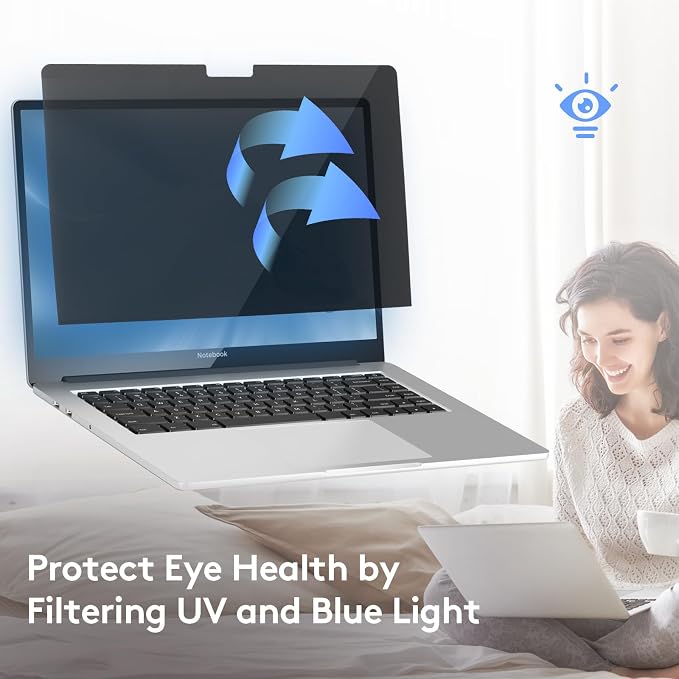Magnetic Privacy Screen for MacBook Pro 14 inch (2021-2026, M1, M2, M3, M4, M5, Pro, Max), Detachable Screen Protector, Blue Light Blocking, Anti Glare Protector and Privacy Filter Shield