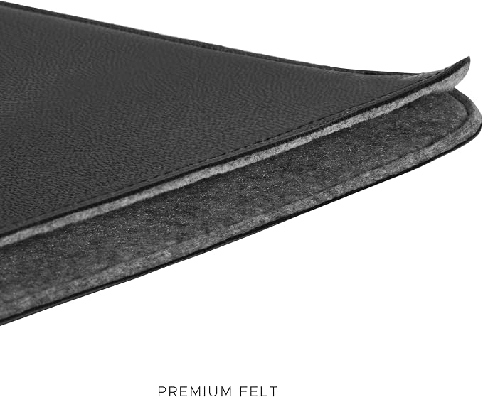 Comfyable Slim Laptop Sleeve 16 Inch Compatible for MacBook Pro M5 M4 M3 M2 Pro/Max 2026, Faux Leather Protective 16-in Mac Cover Case, Black