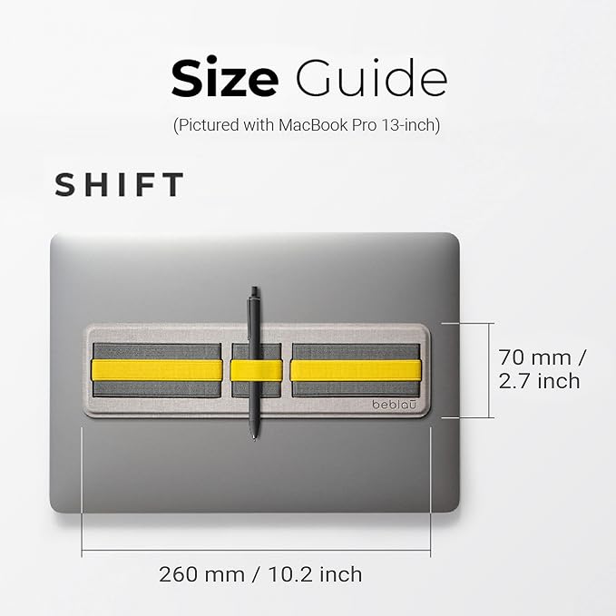 SHIFT Adhesive Portable Tech Organizer for laptops, notebooks, Backpack insert | Computer Accessories | External HD Holder. Stick-On | Sleeve | Fits 12"-17" Laptops & A4 Notebooks | CHRISTMAS GIFT