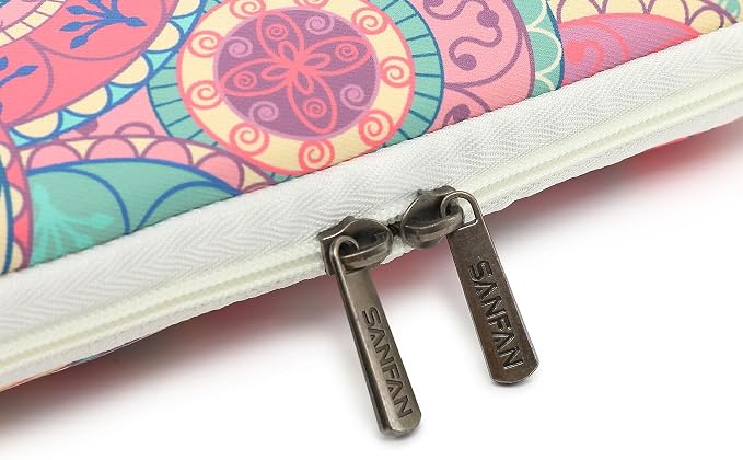 360° Protective 3 Pockets Laptop Sleeve Case Bag with Handle for MacBook Air 15 inch,MacBook Pro 16 inch and 15.6 inch Screen Laptop (Bandanna)