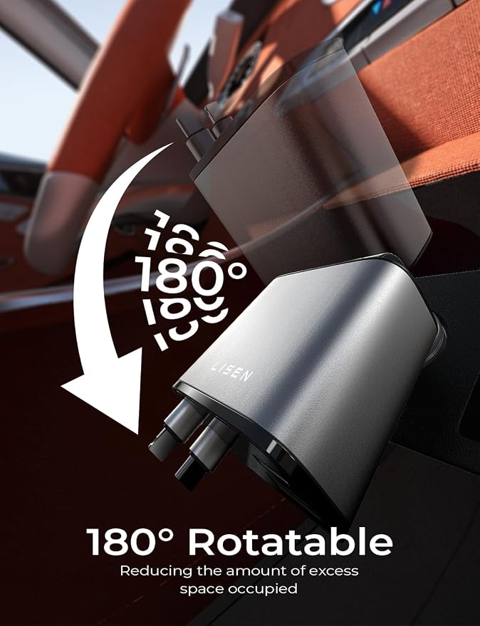 LISEN Retractable Car Charger Gift Box Edition, 84W Cars Phone Charger with Retractable Cable, Car Accessories Gifts for Men Women, 2025, USB C Fast Cars Adapter for iPhone 17 16 15 14