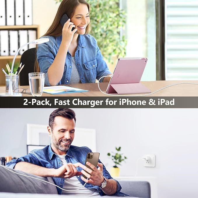 Phone 17 16 15 Charger Fast Charging, 8 FT Long USB C Charger Cord with 20W Type C Fast Phone Charging Block forPhone 17/17 Pro/17 Pro max/Air/Phone 16 15 Pro Max Plus, iPad, Android,White