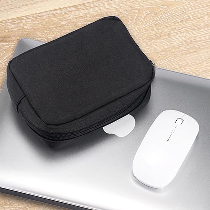 Universal Electronics/Accessories Soft Carrying Case Bag, Durable & Light-weight,Suitable for Out-going, Business, Travel and Cosmetics Kit (Small-Black)