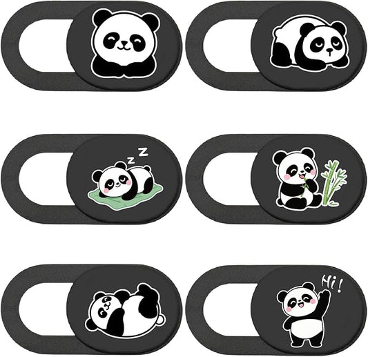 Panda Camera Cover Slide Cute Animal Design Privacy Camera Blocker Protector for Laptop Desktop Tablet Phone Notebook Mini PC Accessories for Home Office Travel Use Secure Durable Cover