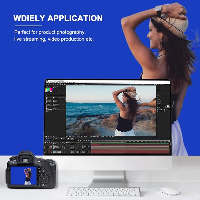 Aimosen 10x10 FT Royal Blue Screen Backdrop for Photography, Large Chromakey Blue Photo Background for Party Portrait Photoshoots Booth Video Studio, High Density Polyester Cloth Fabric Curtain Sheet