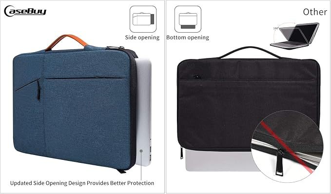 17.3 inch Laptop Briefcase Bag for HP Pavilion 17 Inch, Envy 17, PROBOOK 17, Dell G7 17.3, Dell Inspiron 17, ASUS VivoBook 17, Acer Aspire 17.3-in Computer Sleeve Case, Navy Blue