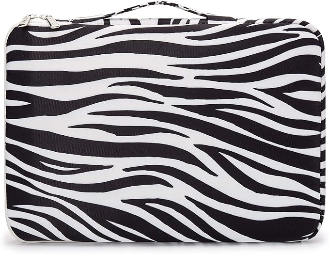 Kinmac 360° Protective Laptop Sleeve Case Bag Cover with Handle for MacBook Pro 16 inch,16 inch HP,Lenovo,Dell,ASUS,Acer Ultrabook and Business Laptop (Zebra)