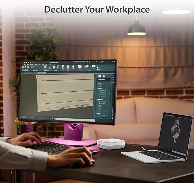 j5create USB-C 4K Speakerphone Dock, All-in-one Audio Dock for Video Conference, 4K HDMI, USB-A x 2, USB-C, Gigabit ethernet, Pass-Through Charging - Works with Teams, Zoom, and Google Meet (JCDS335)