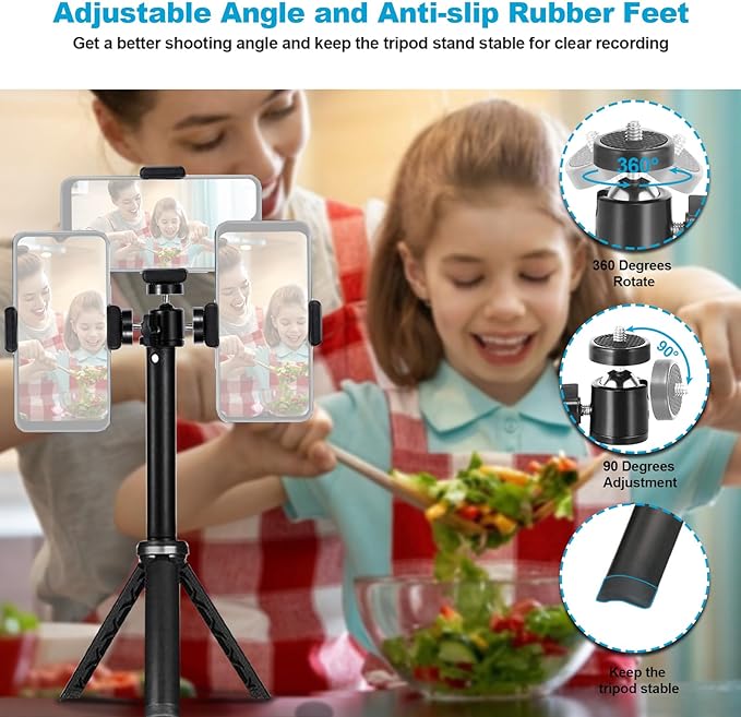 NexiGo Lightweight Mini Tripod for Camera/Phone/Webcam, Extendable Stand, for NexiGo Logitech Webcam C920 C922 C925e C922x C930e C930 C615 Brio and Other Lightweight Devices with 1/4" Thread