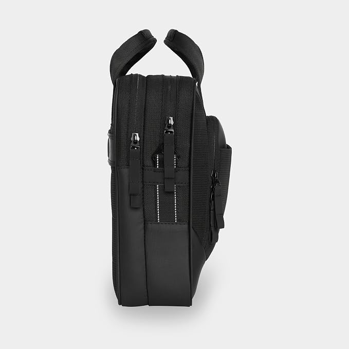 Dell EcoLoop Pro Classic Briefcase 14 - Fits up to 14 inch Laptops, Weather Resistant, Adjustable Shoulder Strap, 360º Foam Cushioning, Luggage Pass Through, Reflective Accent - Black