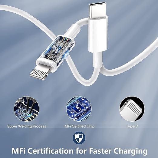 iPhone 13 12 11 Fast Charger, 3Pack [Apple MFi Certified] Lightning Cable Cord 20W Type C Charger USB C Fasting Charging Plug Adapter Compatible with Apple iPhone 13 Pro/12/11Pro Max/XS/XR/X/8/SE/iPad