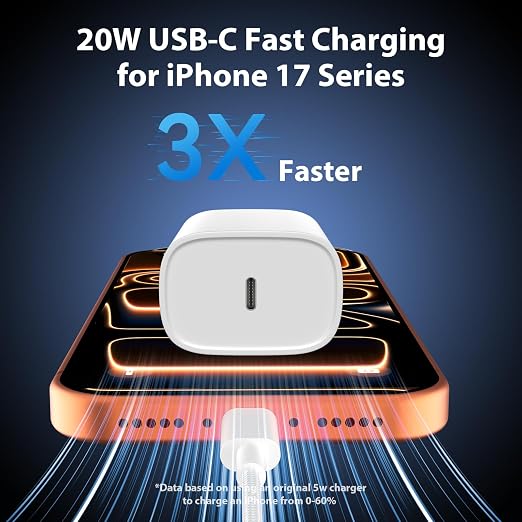 Phone 16 15 Charger Fast Charging Type C Chargers USB C Charge Block with 2 Pack 10FT USB C Cable Nylon Braided for Phones 16/16 Plus/16 Pro/16 Pro Max/Phone 15/15 Pro Max/Pad Pro,White