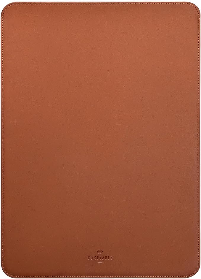 Comfyable Slim Laptop Sleeve 16 Inch Compatible for MacBook Pro M5 M4 M3 M2 Pro/Max 2026, Faux Leather Protective 16-in Mac Cover Case, Brown