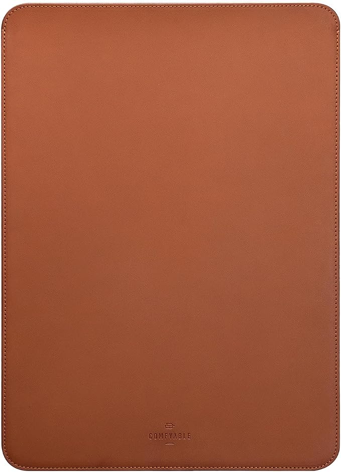 Comfyable Laptop Sleeve 15 Inch Precisely Compatible with MacBook Air 15" M5 M4 M3 M2 2026, Faux Leather Cover Case, Brown