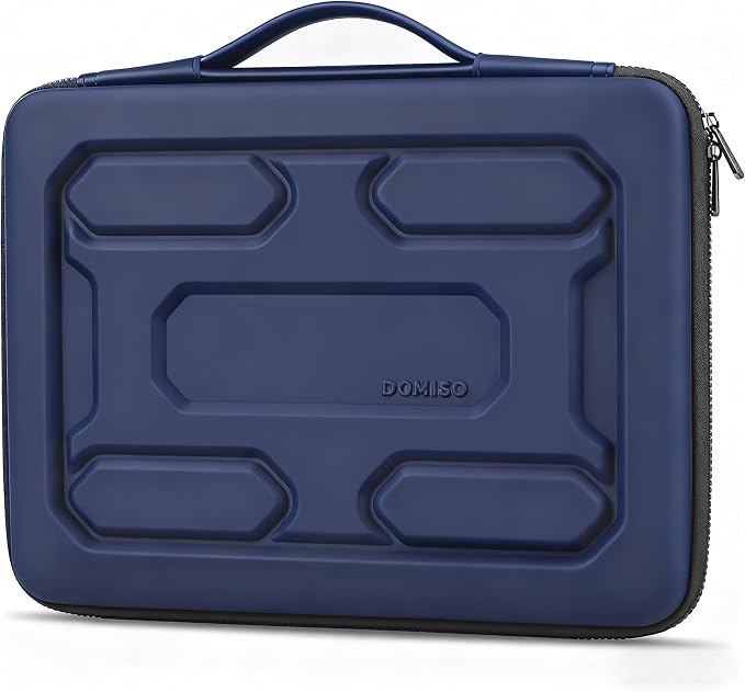 DOMISO 13.3 inch Laptop Sleeve with Handle Shockproof Computer Bag Waterproof EVA Protective Carrying Case for 13-13.3 inch Notebooks/13 MacBook Air/MacBook Pro Retina/Dell XPS 13/HP,Dark Blue