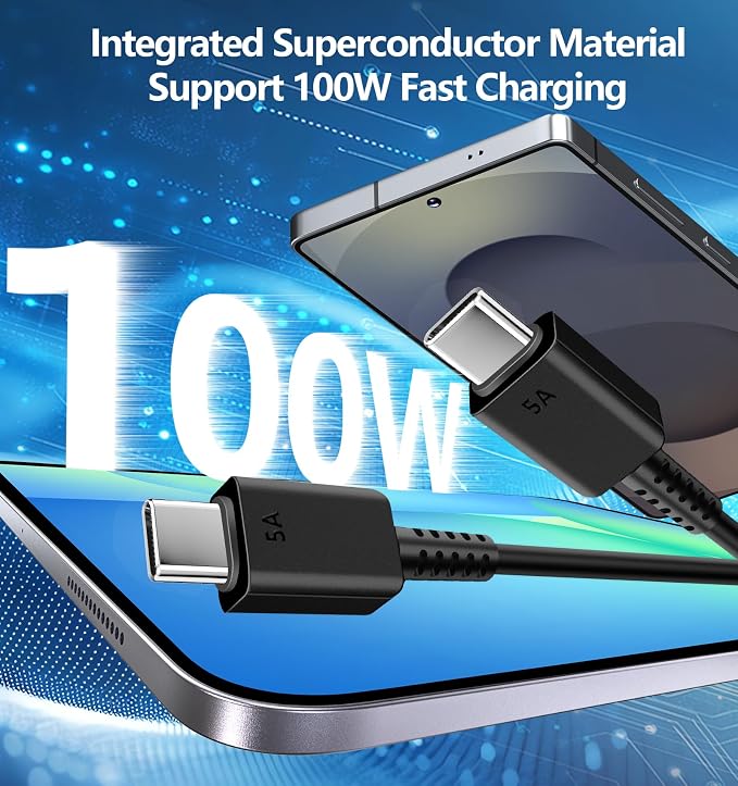 45W Super Fast Charger USB C, Linocell 2Pack USB C Chargers Block Type C Wall Charger Android Chargers with 6FT Type C Cord for Samsung Galaxy S26 Ultra/S26+/S26/S25 Ultra/S25/S24 Ultra/S23/Tab S10/S9