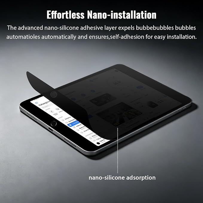 Matte Privacy Screen Protector for iPad 9th Generation 10.2 Inch 2022, Anti Spy Private Filter for iPad 8th/7th Gen 10.2", High Sensitive Bubble-Free Easy Install Black Security Screen, 1 Pack
