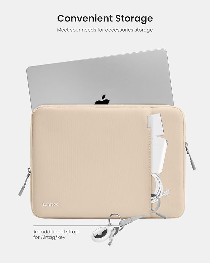 tomtoc 360° Protective Laptop Sleeve for 14-inch New MacBook Pro M5 Pro/Max (2026) A3426 A3427 A3434 M4/M3/M2/M1 A3112 A3401 A3185, Water-Resistant Laptop Case Fits Dell XPS 14 & 13.8" Surface Laptop