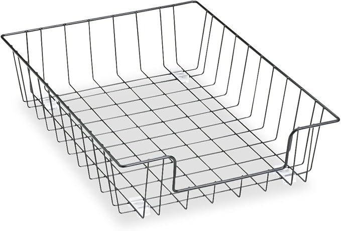 Fellowes Workstation 3" Letter Desk Tray Organizer, Wire, Black (60112)
