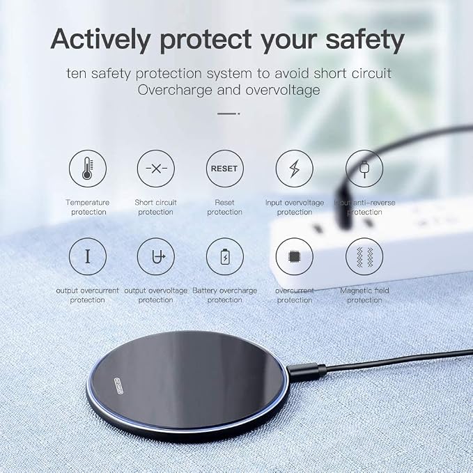 20W Fast Wireless Charger Pad with USB-C for Samsung Galaxy S25/S24/S23/S22/Note 20/Buds/Buds +,Pixel 8/7,Wireless Phone Charge Station Compatible with iPhone 17/16/15/14/13/SE/X/AirPods etc