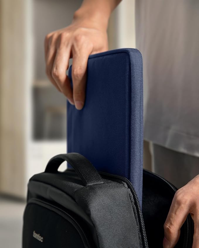 tomtoc Slim Laptop Sleeve for 15-inch 2026 New MacBook Air M5/A3448, M4/A3241, M3/M2, 15 Inch Microsoft Surface Laptop AI PC/7/6, Dell XPS 15 Plus, Recycled Water-Resistant Protective Case Bag