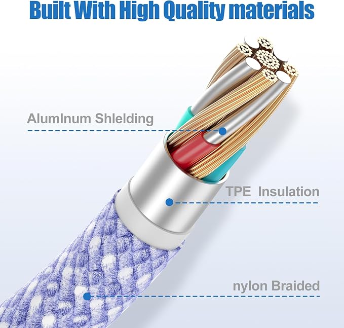 USB C to C Charging Cable 10ft, 60W Fast Type C to C Charger Cord Long for Apple iPhone 17 Pro Max/17 Air/16 Pro Max/15 Plus, MacBook Pro 2021/2020/2019,iPad 12.9/11 inch/Mini/Air 5/4,Samsung Galaxy