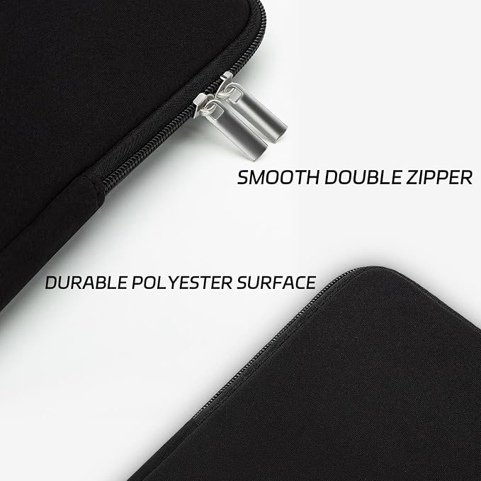 RAINYEAR 13 Inch Laptop Sleeve Case with Accessories Pouch, Compatible with 13.3" MacBook Air/Pro M1 M2 M3 M4 M5 A3449 A3240 A3113 A2681 A2338 (Black)