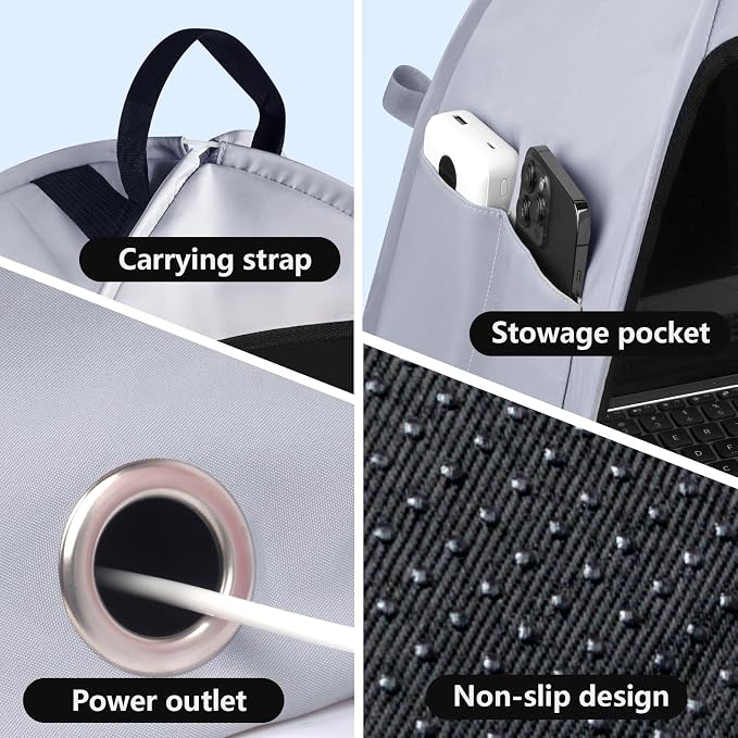 HoYiXi Foldable Tablet Sun Shade & Privacy Shield - Fits 8-11'' Tablets Compatible Fire HD 10/iPad 9.7/iPad mini/Galaxy Tab A8 A9/Huawei- Blocks Sunlight, Protects Privacy, Anti - Glare,Grey