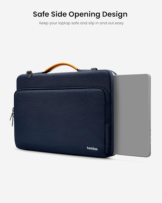 tomtoc 360 Protective Laptop Shoulder Bag for 13-inch MacBook Air M5/A3449(2026), M4/A3240, M3/A3113, M2/A2681, M1/A2337, Macbook Neo & Pro M2/M1, Water-Resistant Laptop Accessory Carrying Case Sleeve