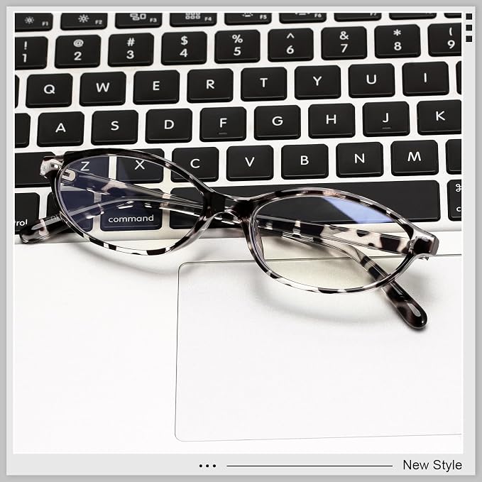 Oval Blue Light Blocking Glasses for Women Retro 90s Cat Eye Frame Glasses Computer TV Eyeglasses Anti Eyestrain
