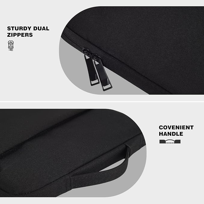 Portable Monitor Case 15.6 Inch, Protective Carrying Sleeve for MNN ForHelp KYY InnoView VILVA COOLHOOD ViewSonic HotYeah KOORUI QQH Zenscreen 15.6" 16.1" Portable Monitor Computer Bag,Black