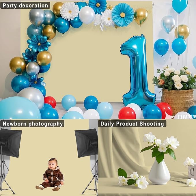 Tan Backdrop for Photoshoot Professional Photo Backdrop Background Curtain for Product Photography Portraits Wedding Party Live Streaming Video Recording 6X9 FT