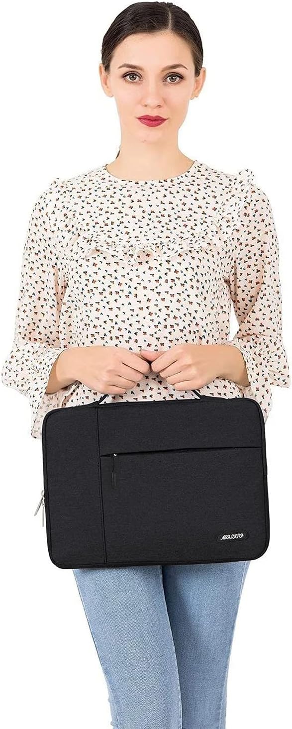 MOSISO Laptop Case 16 inch, 15-15.6 inch Laptop Sleeve with Handle Compatible with MacBook Pro 16 M5 M4 M3 M2 M1, HP Acer Dell Lenovo ASUS, Polyester Multifunctional Computer Bag, Black