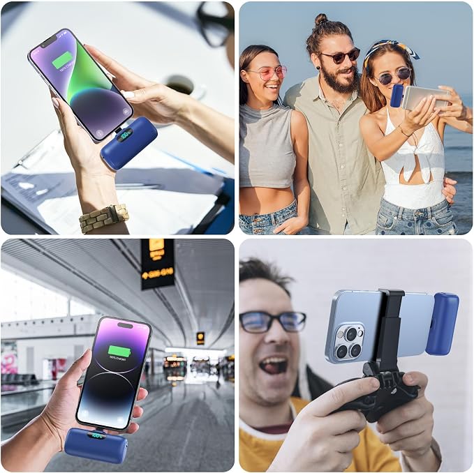 Small Portable Charger for iPhone 5000mAh, PD Fast Charging Power Bank,Mini Battery Pack Portable Phone Charger Travel Essentials for iPhone 14/14 Pro Max/13/13 Pro/12 Pro/11/XS/XR/X/8/7/6/SE Series
