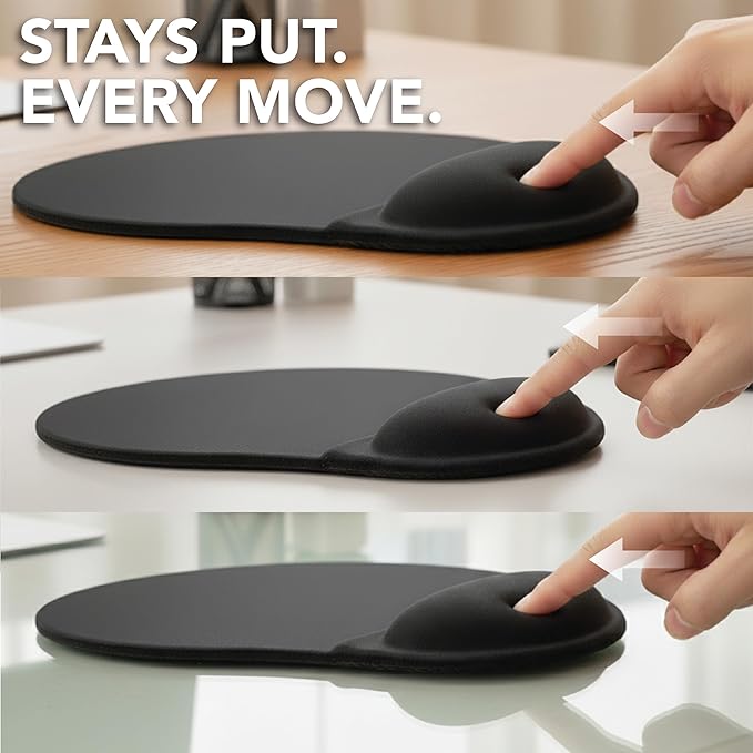 Mr. Pen- Ergonomic Mouse Pad with Wrist Rest, Breathable Fabric with Memory Foam Cushion, Non-Slip Rubber Base, Gel Mouse Pad with Wrist Support