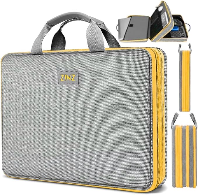 ZINZ Expandable Laptop Case 15.6 Inch Sleeve, Protective Carrying Case Compatible with MacBook Neo 16", MacBook Pro 16"/15.4", Dell XPS 16" and Most 15" 15.6" 16" Notebook，G01YL01