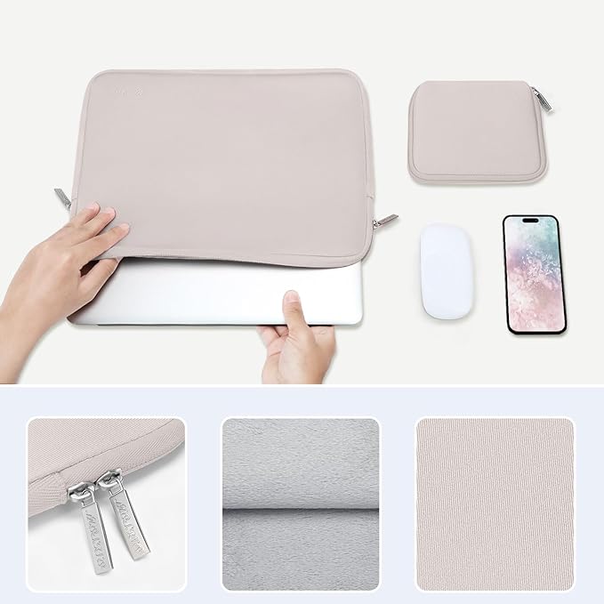 MOSISO Laptop Case 13 inch, 13 inch Laptop Sleeve Bag Compatible with MacBook Neo/Air M5 M4 M3 M2 M1 2026-2018 / Pro M2 M1 2026-2016, Neoprene Computer Sleeve Bag with Small Case, Rock Gray