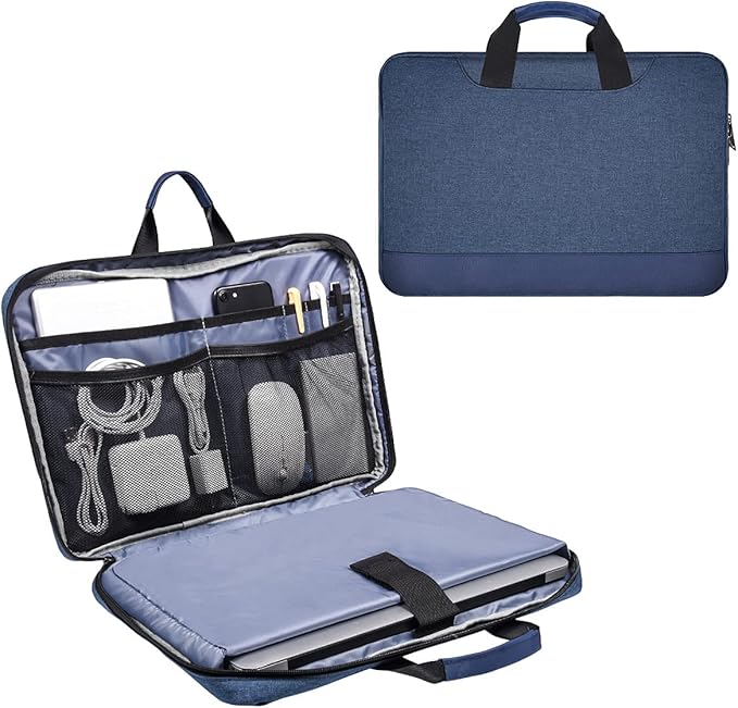 11.6 12.9 Inch Laptop Bag Men Women TSA Briefcase Sleeve for Macbook Neo 13 A18 Pro A3404, iPad Air 13 M4 M3 2026, 13" iPad Pro M5 M4, iPad 12.9", Acer Lenovo Dell Chromebook 11.6" Carrying Case, Blue