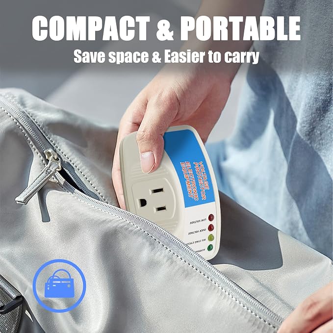 BSEED Surge Protector Home Appliance,Single Outlet Power Voltage Protector,Voltage Brownout Outlet Surge Refrigerator 1440 Watts,Voltage Brownout Plug Outlet, 1875W, 120V, 15A(4 Pack)