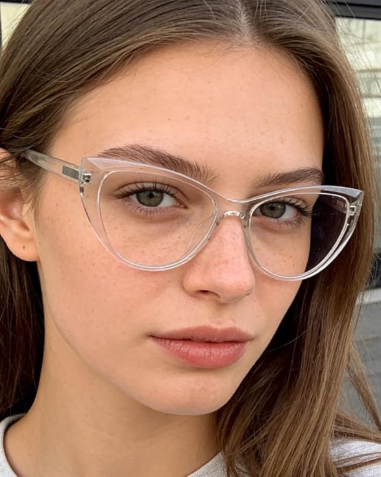 TEAPLMTT 2 Pack Cat Eye Blue Light Blocking Glasses for Women Trendy TR90 Frame Anti Blue Ray Eyesatrain Computer Eyeglasses