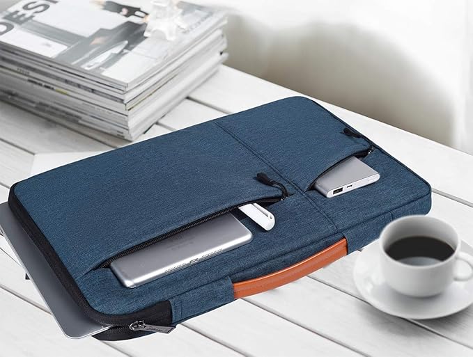 17.3 inch Laptop Briefcase Bag for HP Pavilion 17 Inch, Envy 17, PROBOOK 17, Dell G7 17.3, Dell Inspiron 17, ASUS VivoBook 17, Acer Aspire 17.3-in Computer Sleeve Case, Navy Blue