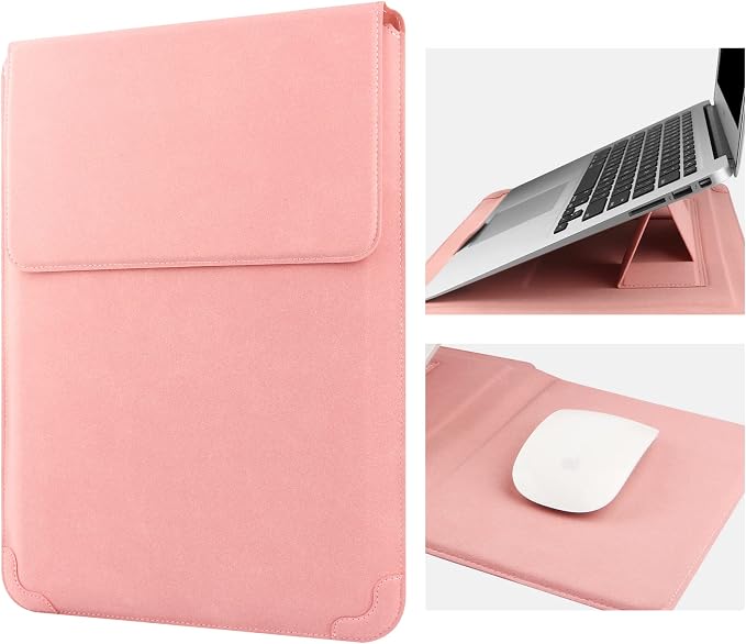 HoYiXi 13 Inch Laptop Sleeve Case Bag Compatible with MacBook Neo 2026/MacBook Air 13 M1 M2 2022-2018/MacBook Pro 13 M2 2022-2016/Surface Pro 8 2021/Surface Go 3 13-13.6'' Dell HP ASUS Acer PC, Pink