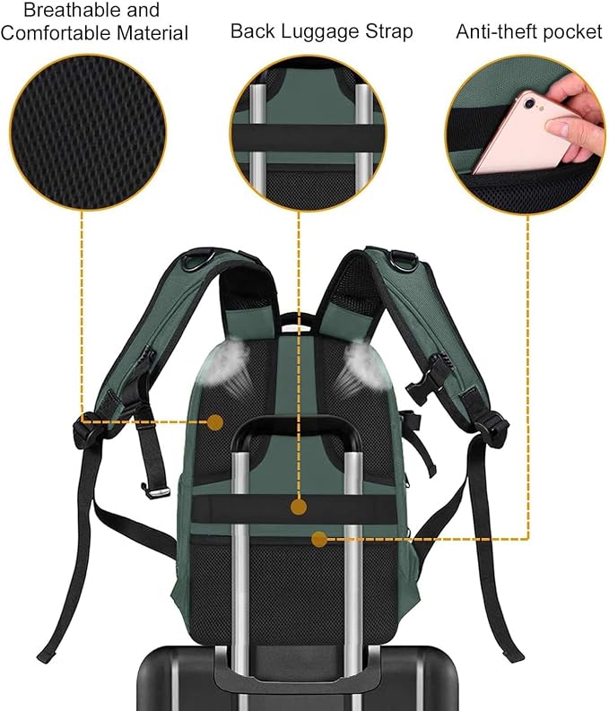 MOSISO Camera Backpack, DSLR/SLR/Mirrorless Photography Camera Bag 15-16 inch Waterproof Hardshell Case with Tripod Holder&Laptop Compartment Compatible with Canon/Nikon/Sony, Emerald Green