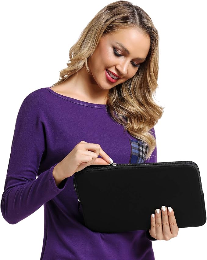 CCPK Laptop Sleeve Case 13.3 inch for MacBook Air 13 inch Mac Book Pro 14 inch M5 2025 A3434 M4 M3 M2 M1 Computer Laptop Protective Sleeve Carrying Case Cover Bag Skin 13-14 inch Accessories, Black