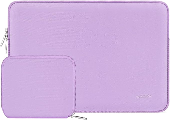 MOSISO Laptop Case 15 inch, 15 inch Laptop Sleeve Bag Compatible with MacBook Air M5 A3448 M4 A3241 M3 A3114 M2 A2941 2026-2023, Dell XPS, Neoprene Computer Sleeve Bag with Small Case, Purple