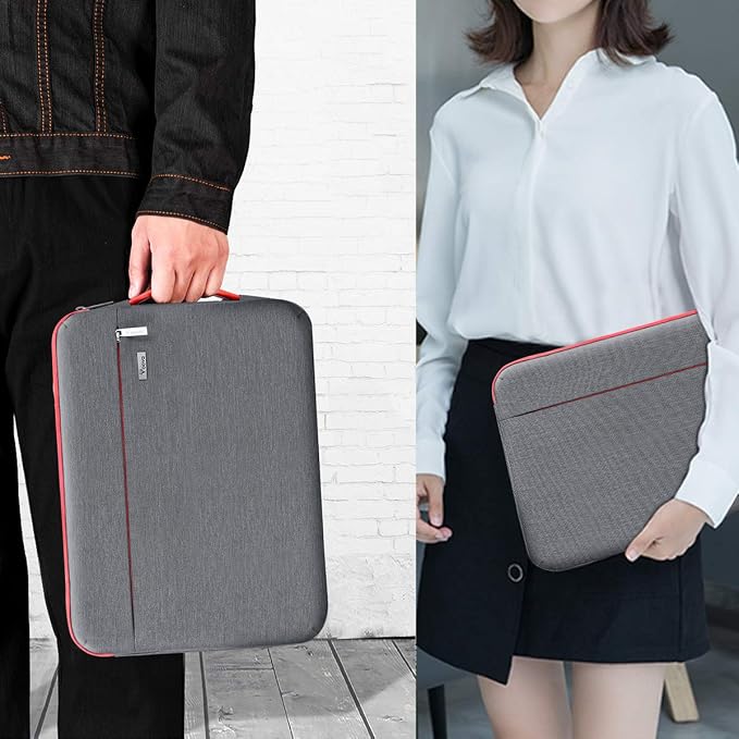 Voova Laptop Sleeve Case 11 11.6 12 Inch, 360° Protective Computer Cover Bag Compatible with Surface Pro X/8/7/6/5, Surface Laptop Go 3/2, MacBook Air 11, Hp Acer Asus Samsung Chromebook Tablet, Grey