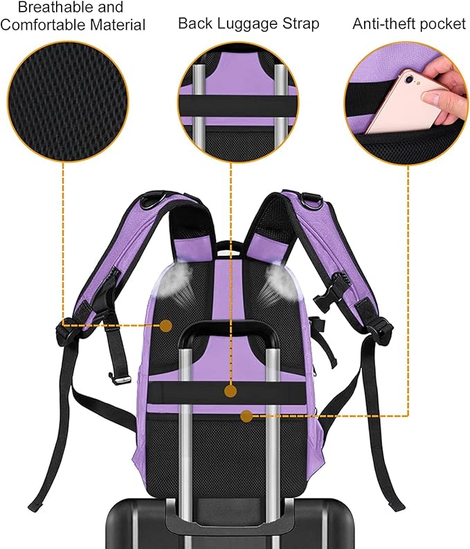 MOSISO Camera Backpack, DSLR/SLR/Mirrorless Photography Camera Bag 15-16 inch Waterproof Hardshell Case with Tripod Holder&Laptop Compartment Compatible with Canon/Nikon/Sony, Purple
